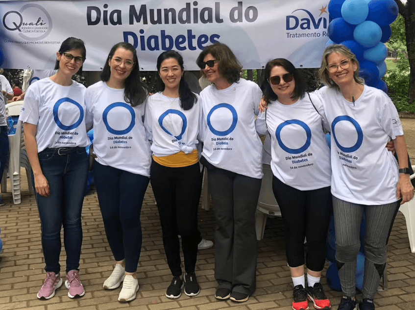 Equipe multiprofissional da Qualiclínica - unida no cuidado à pessoa com diabetes